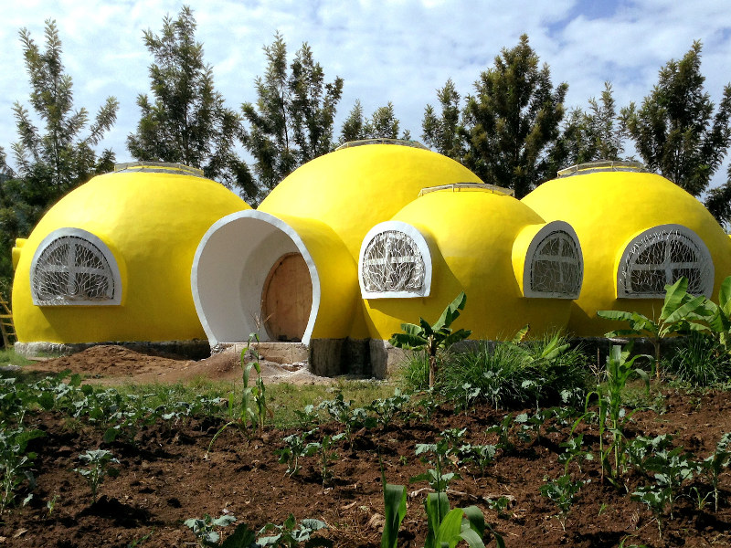 Better Me Kenya Sustainable Yellow Dome Home by Torsten Kremser